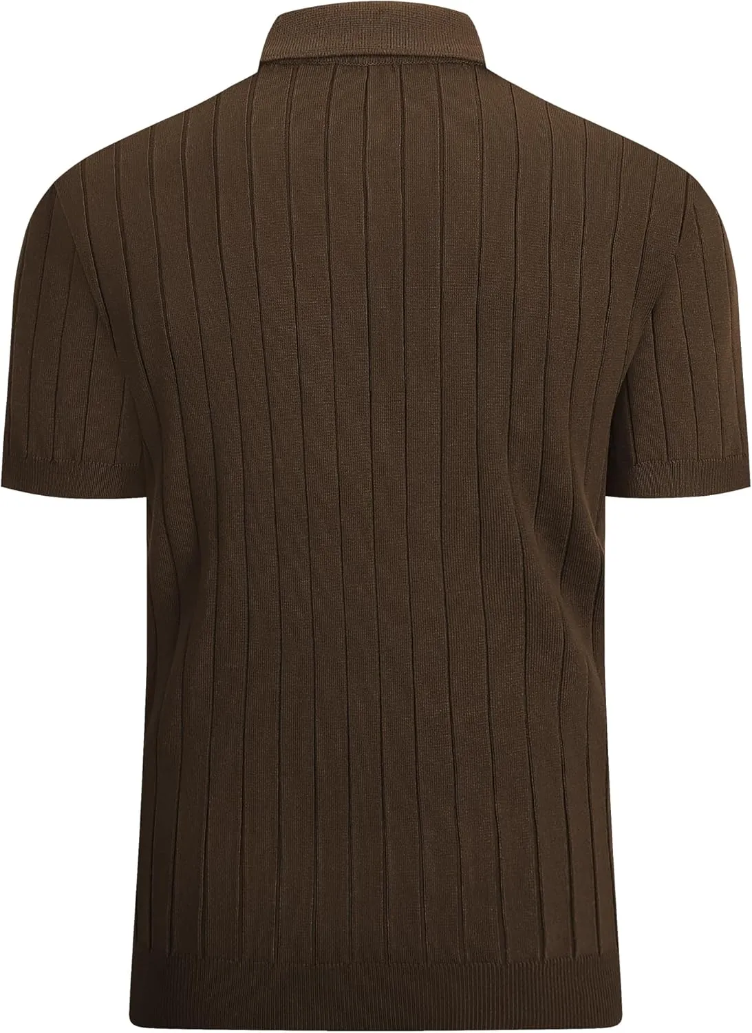 Alex Vando Mens Knit Polo Shirts Casual Short Sleeve Johnny Collar Golf Shirts