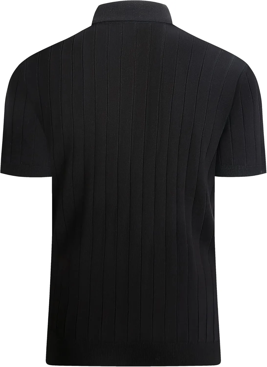 Alex Vando Mens Knit Polo Shirts Casual Short Sleeve Johnny Collar Golf Shirts