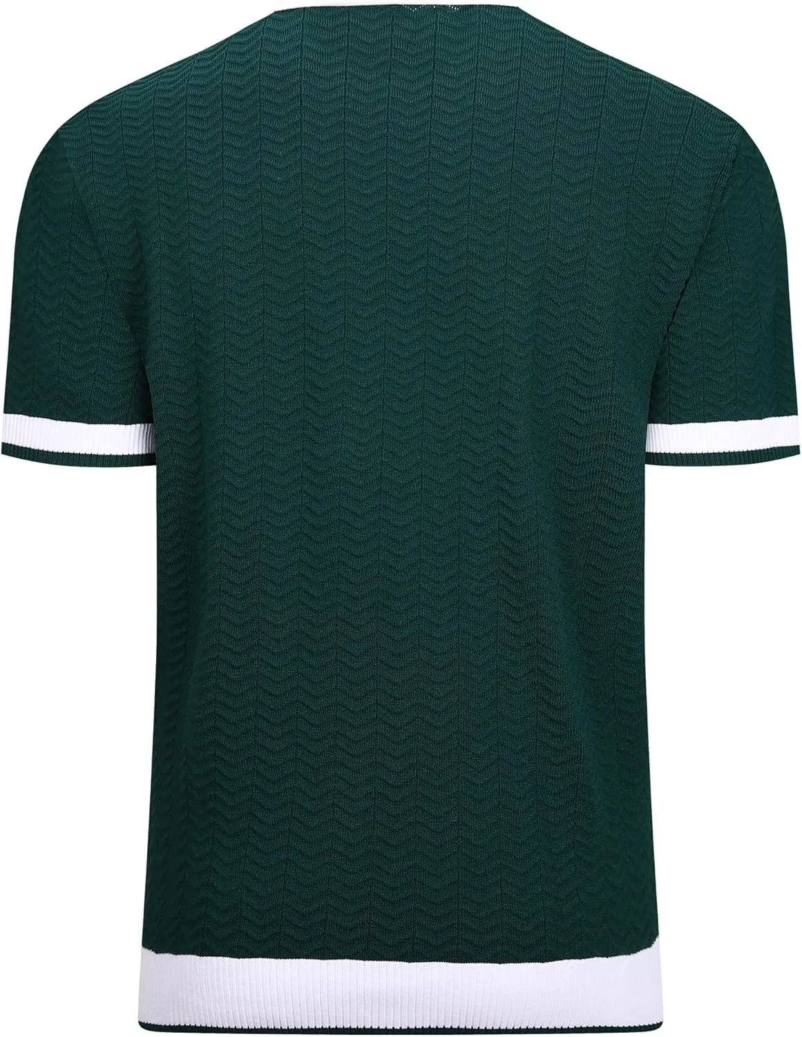 Alex Vando Mens Knit Polo Shirts Casual Short Sleeve Johnny Collar Golf Shirts