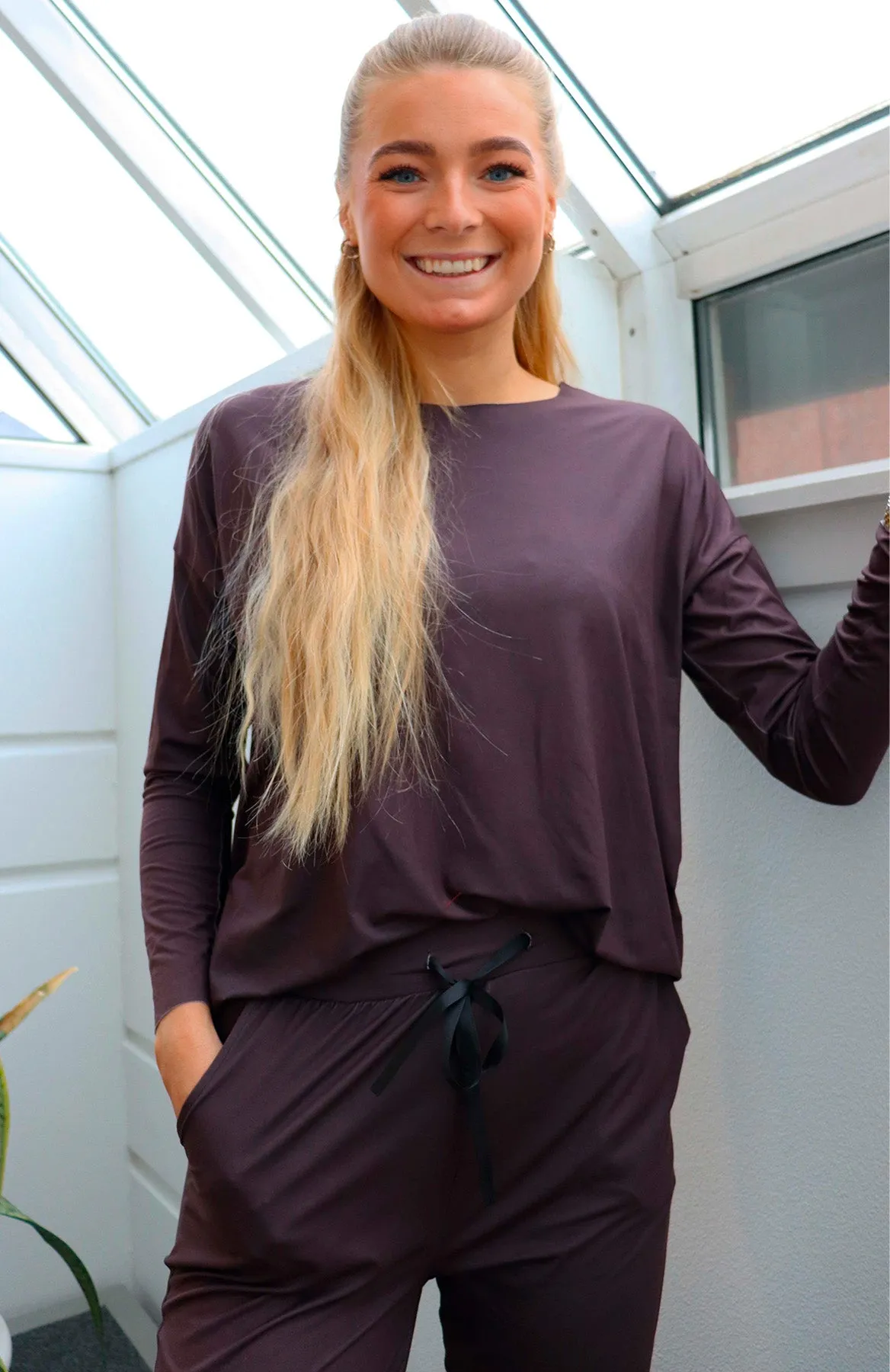 Alma Ls Top | Dark Brown | Bluse fra Liberté
