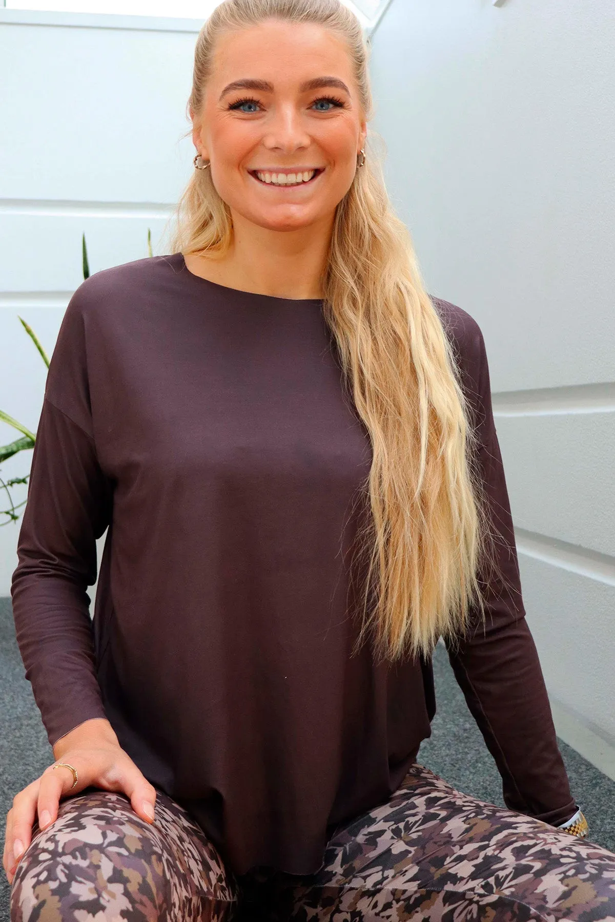 Alma Ls Top | Dark Brown | Bluse fra Liberté