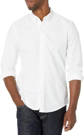Amazon Essentials Slim-Fit Dress Shirts for Men - Long-Sleeve, Pocket, Button-Down Oxford Shirt