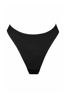 Aura black high waisted thongs