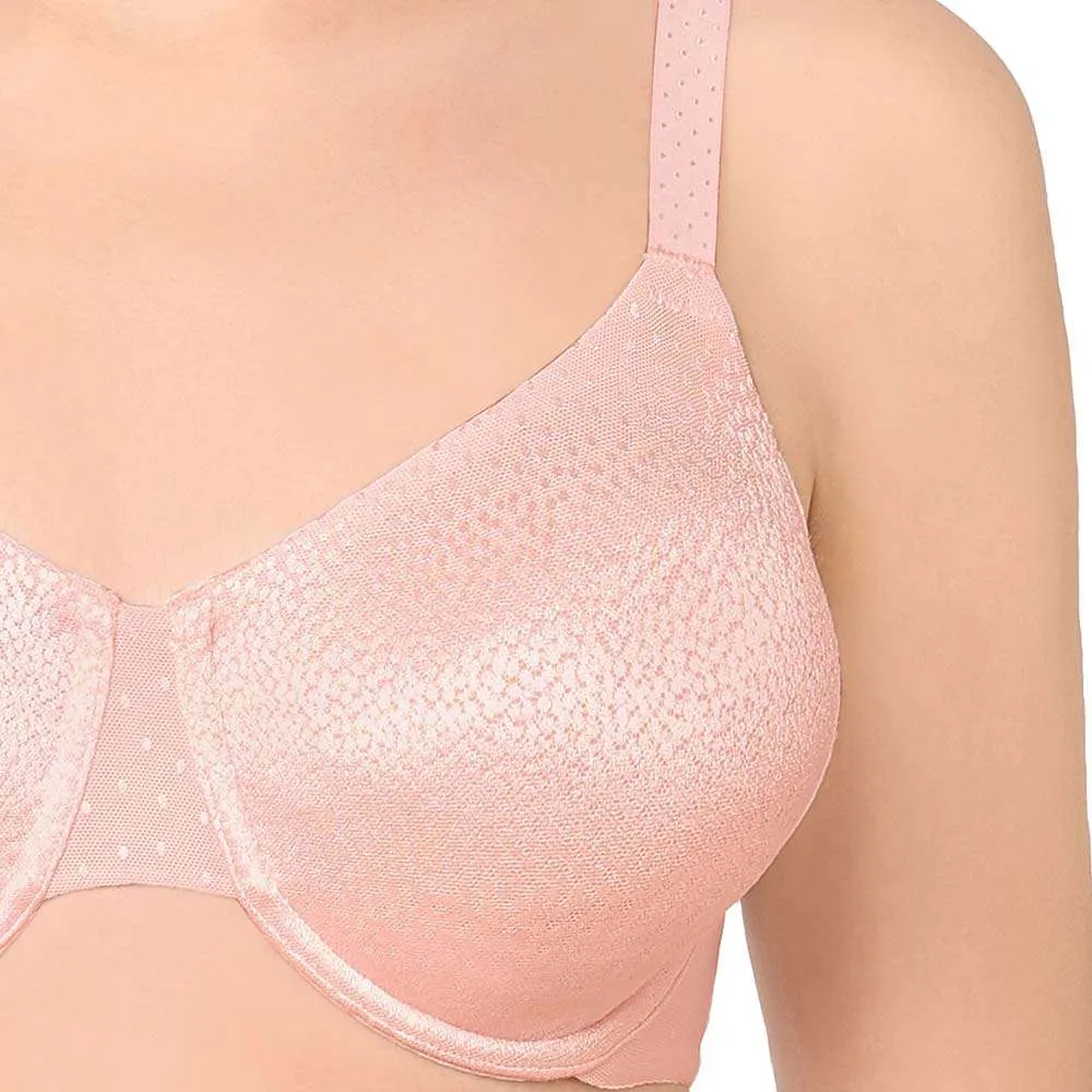 Back Appeal Non Padded Wired Full Cup Everyday Wear Plus Size Comfortable Full Support Bra - Pink