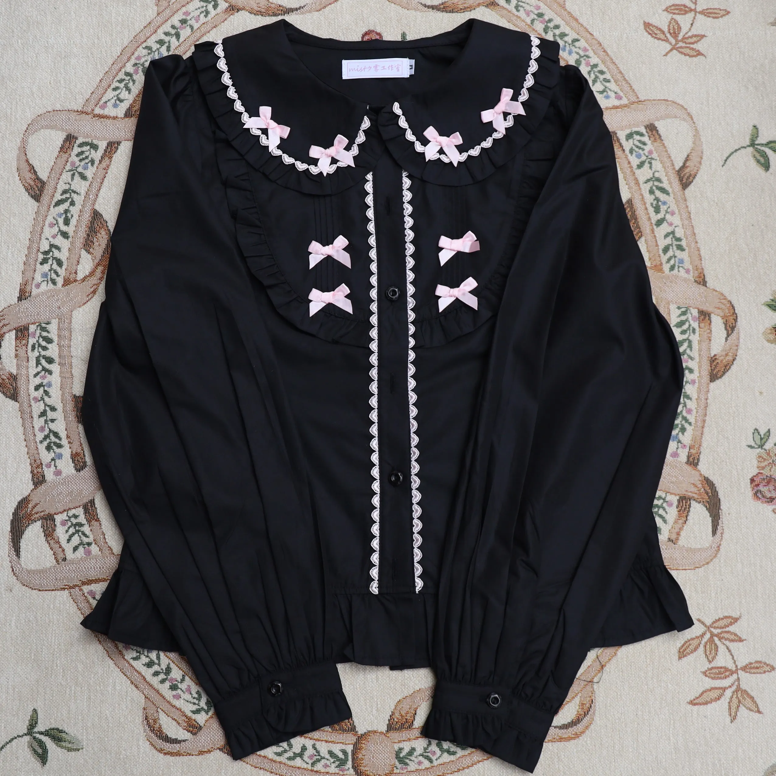 Bow Collar Long Sleeve Blouse