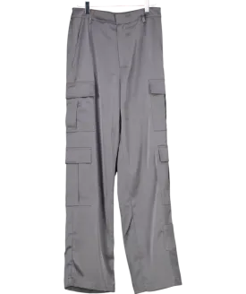 Cloeys Satin Cargo Pants Grey UK 8