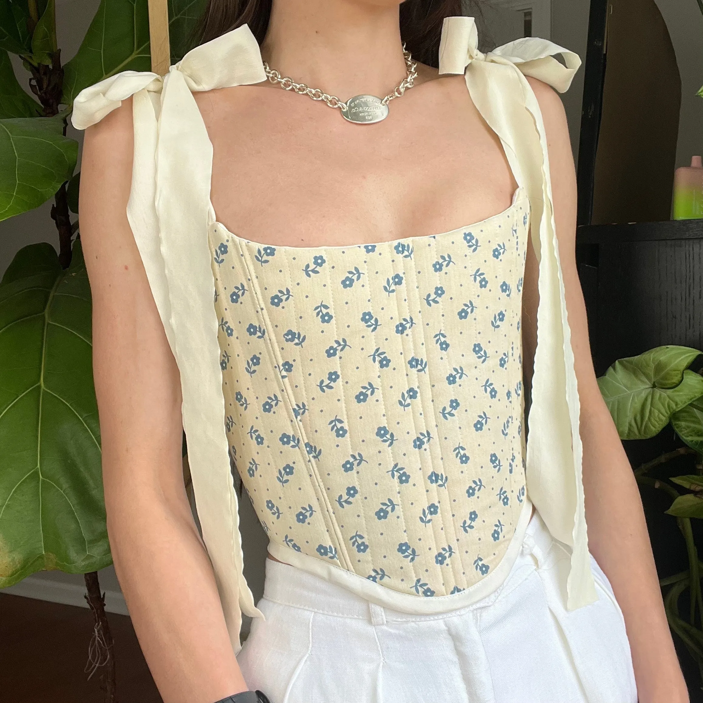 Cream Quilt Corset