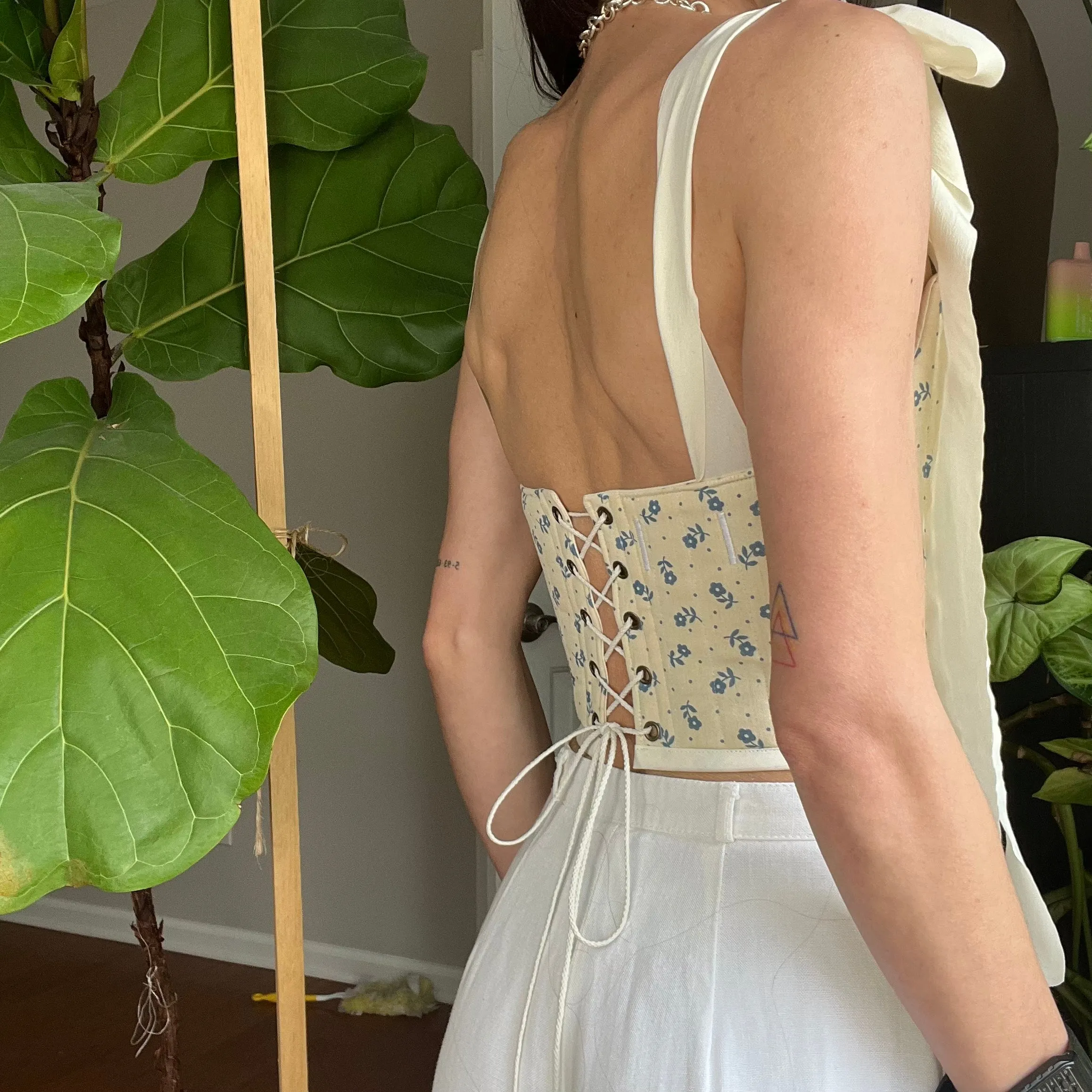 Cream Quilt Corset