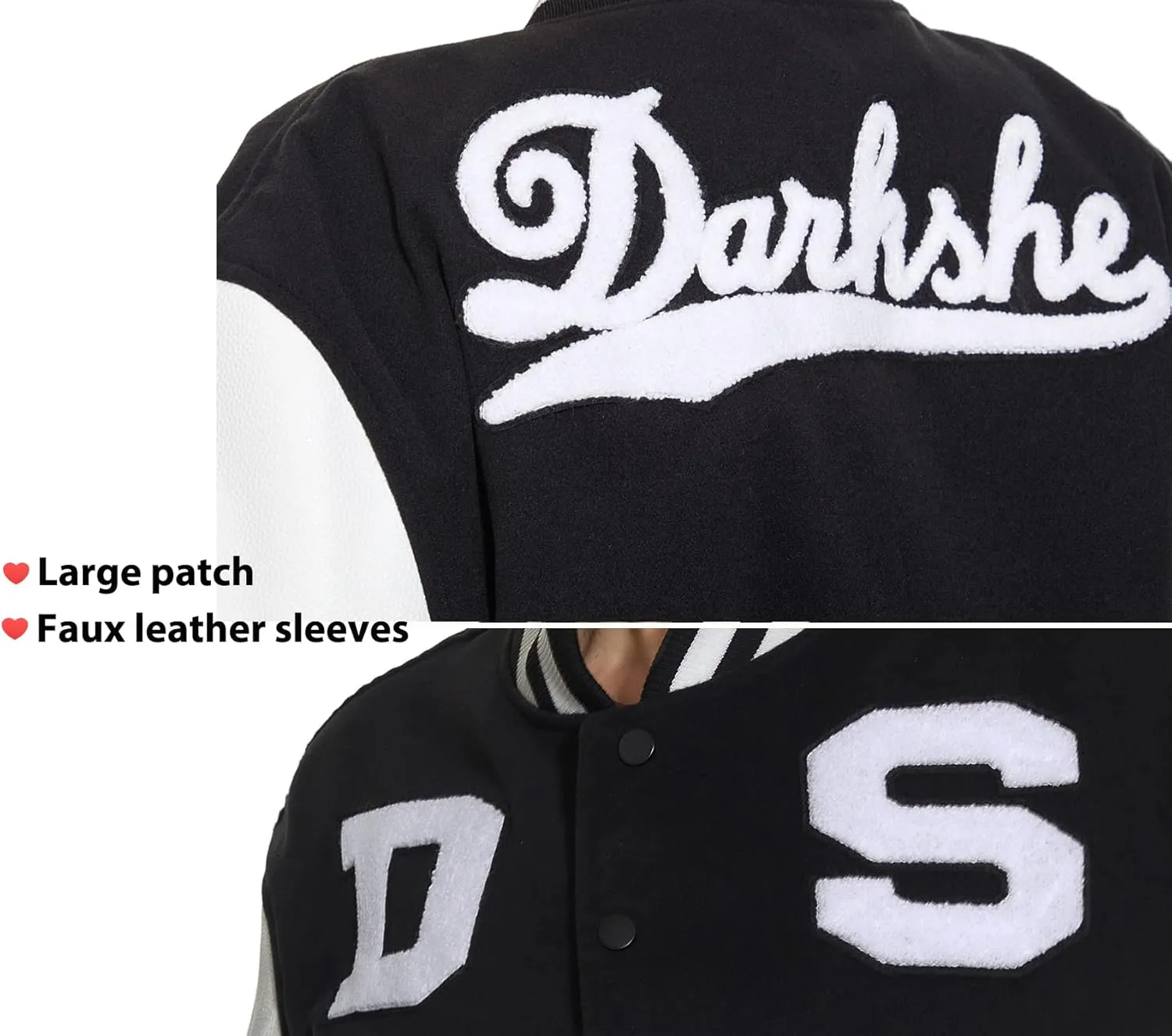 DARKSHE Women's Faux Leather PU Jacket, Graffiti Studded Rivet Punk Biker Moto Fashion Coat with Long Sleeve