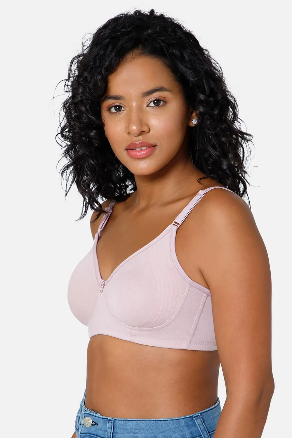 Full Coverage Non-Padded Non-Wired Intimacy T-Shirt Saree Bra - ES02 - Crape