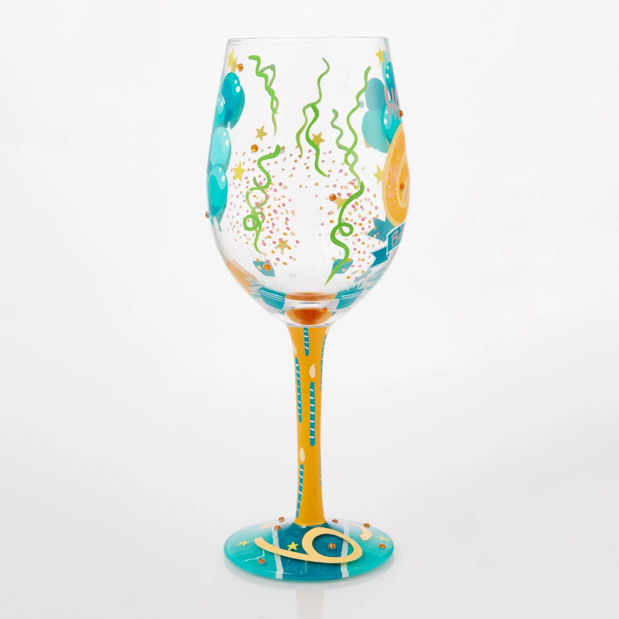 Happy 65th Wine Glass
