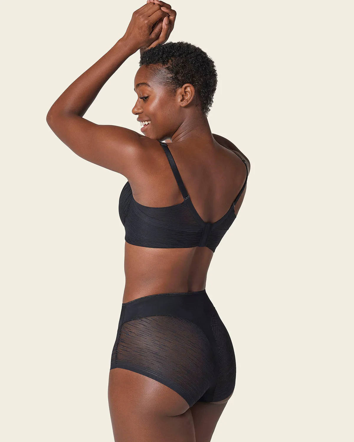 High-Waisted Sheer Lace Shaper Panty