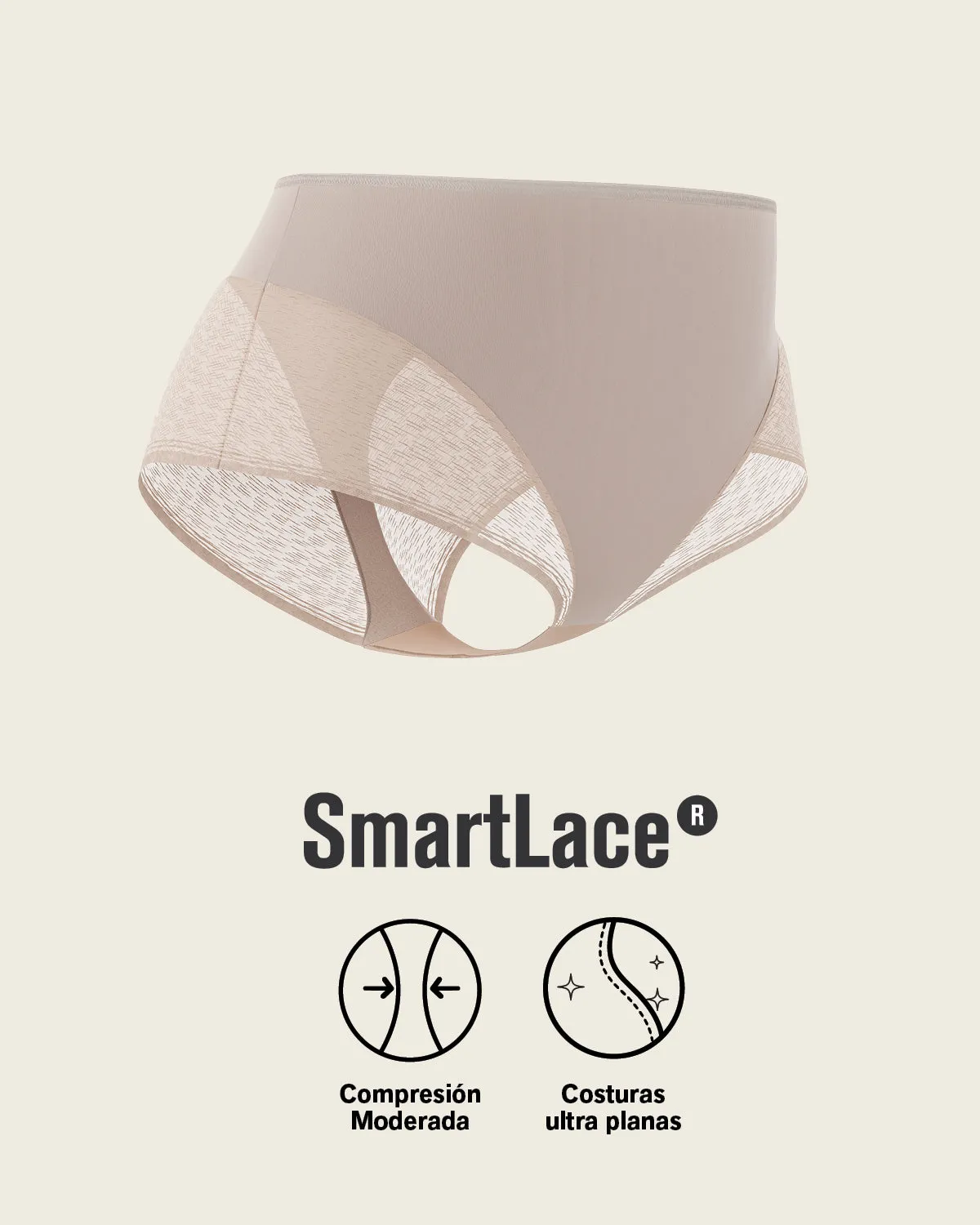 High-Waisted Sheer Lace Shaper Panty