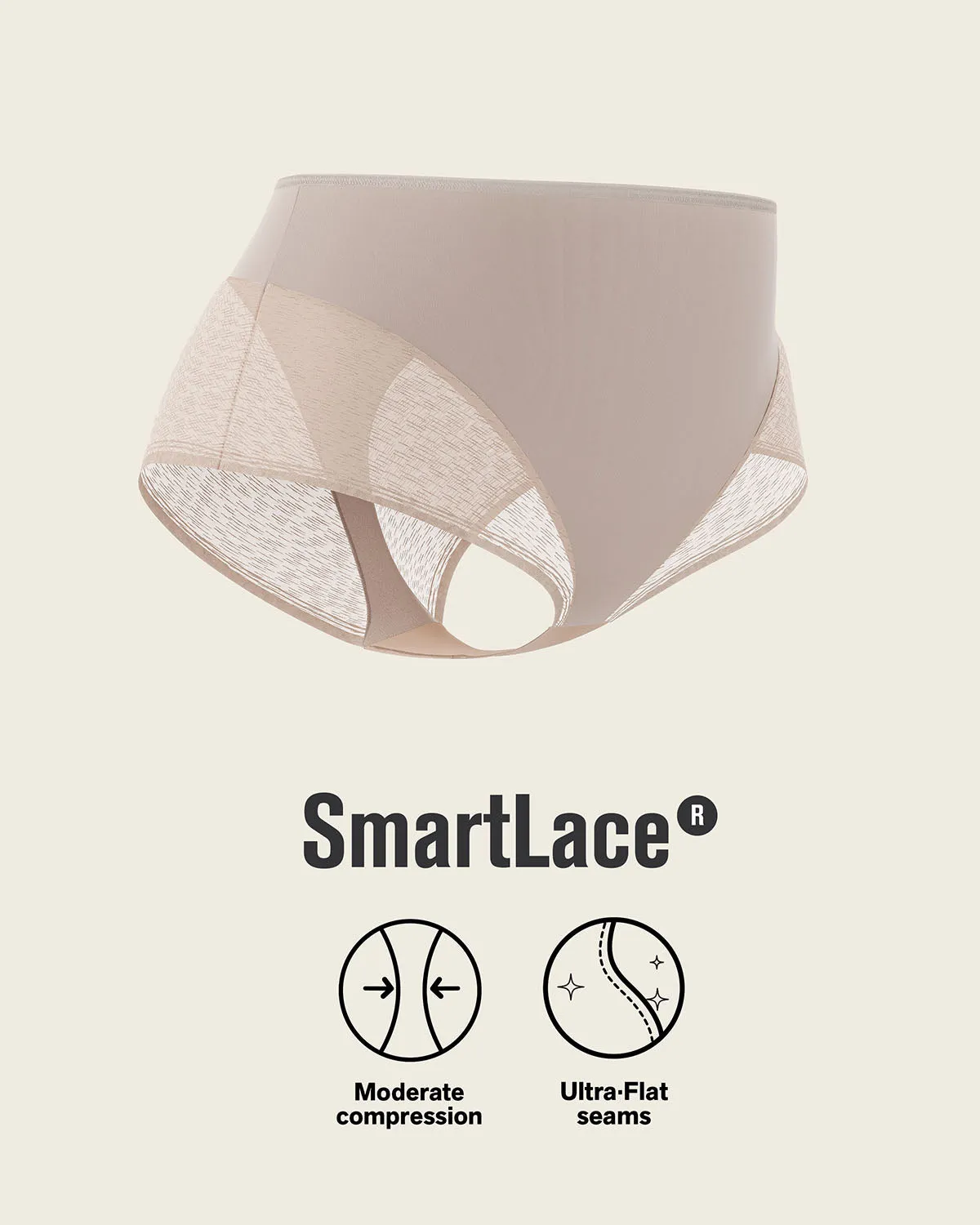High-Waisted Sheer Lace Shaper Panty