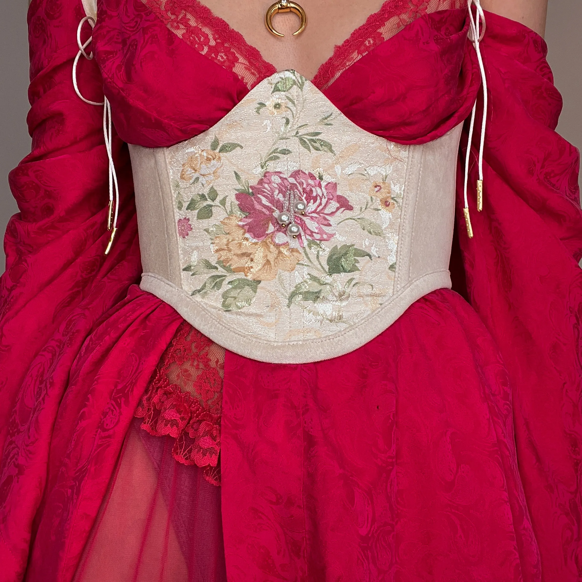 Iridescent Pearl Underbust Corset