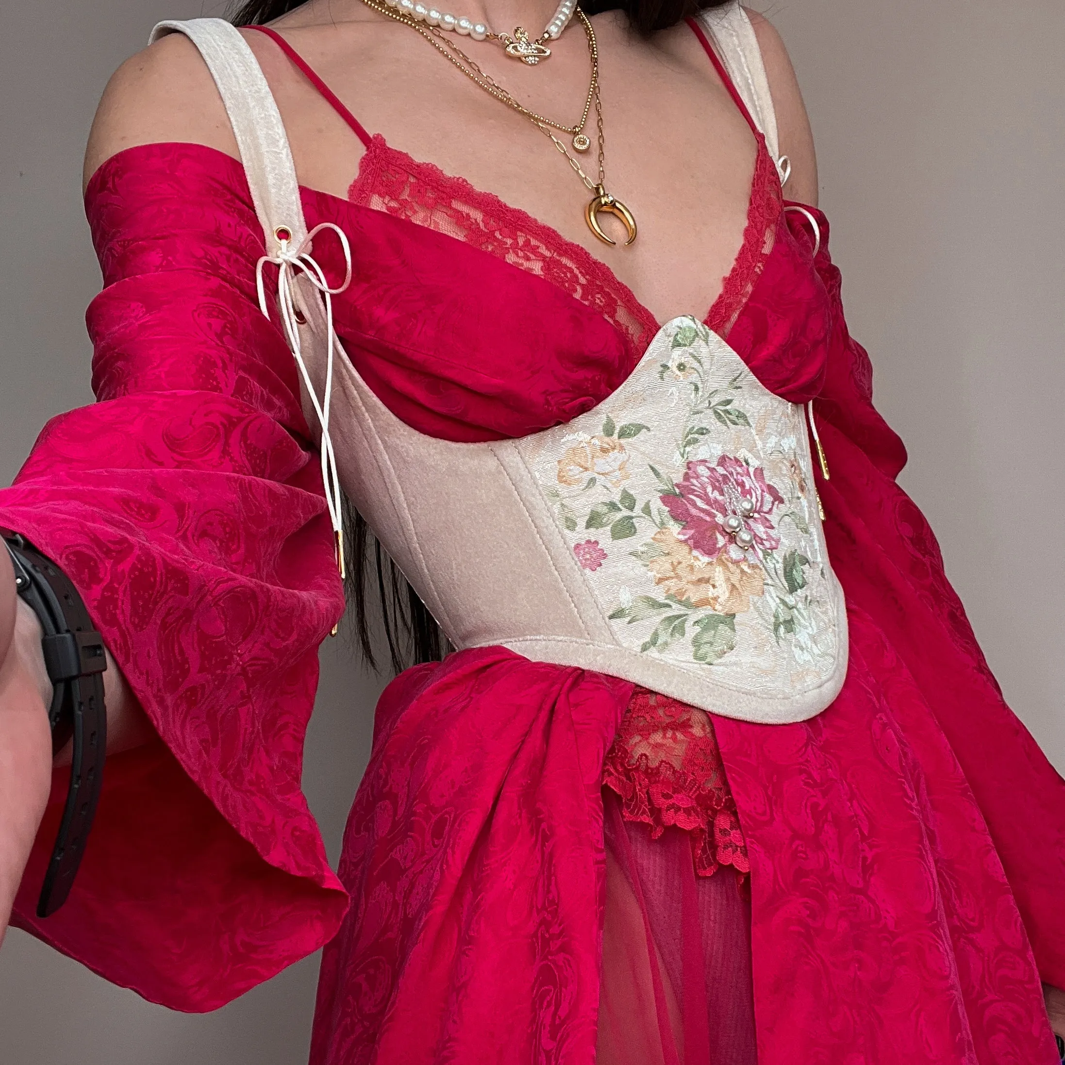 Iridescent Pearl Underbust Corset