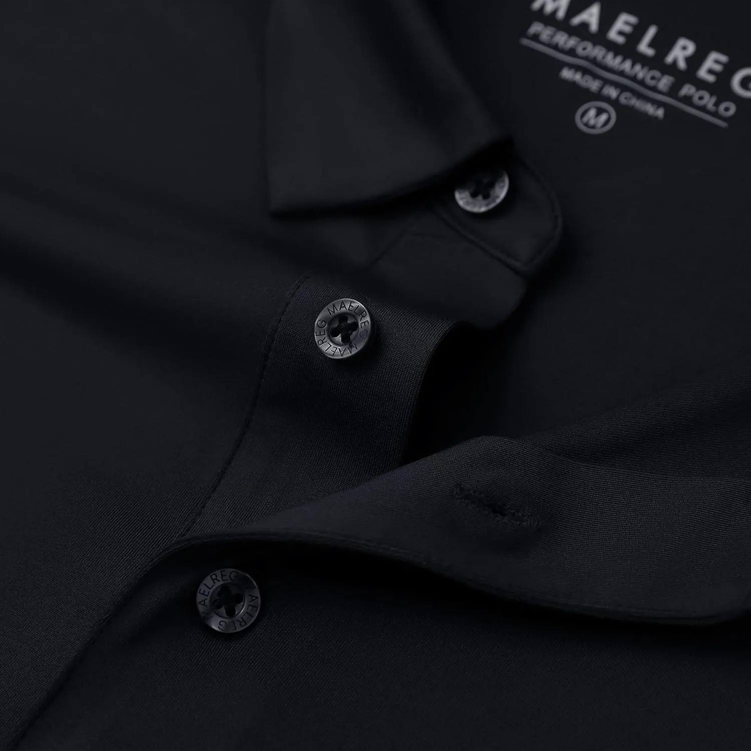 M MAELREG Golf Shirts for Men Dry Fit Moisture Wicking Performance Solid Collared Casual Mens Polo Shirts Short Sleeve