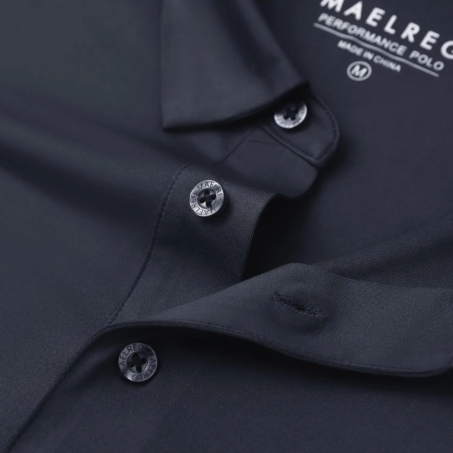 M MAELREG Golf Shirts for Men Dry Fit Moisture Wicking Performance Solid Collared Casual Mens Polo Shirts Short Sleeve