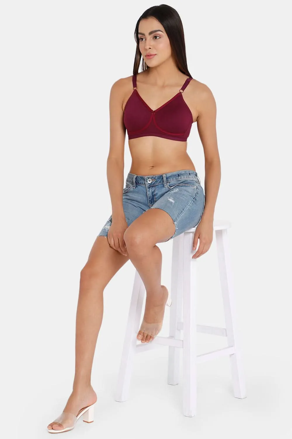 Naidu Hall High Coverage Non-Padded Non-Wired T-Shirt Bra - CLASSI