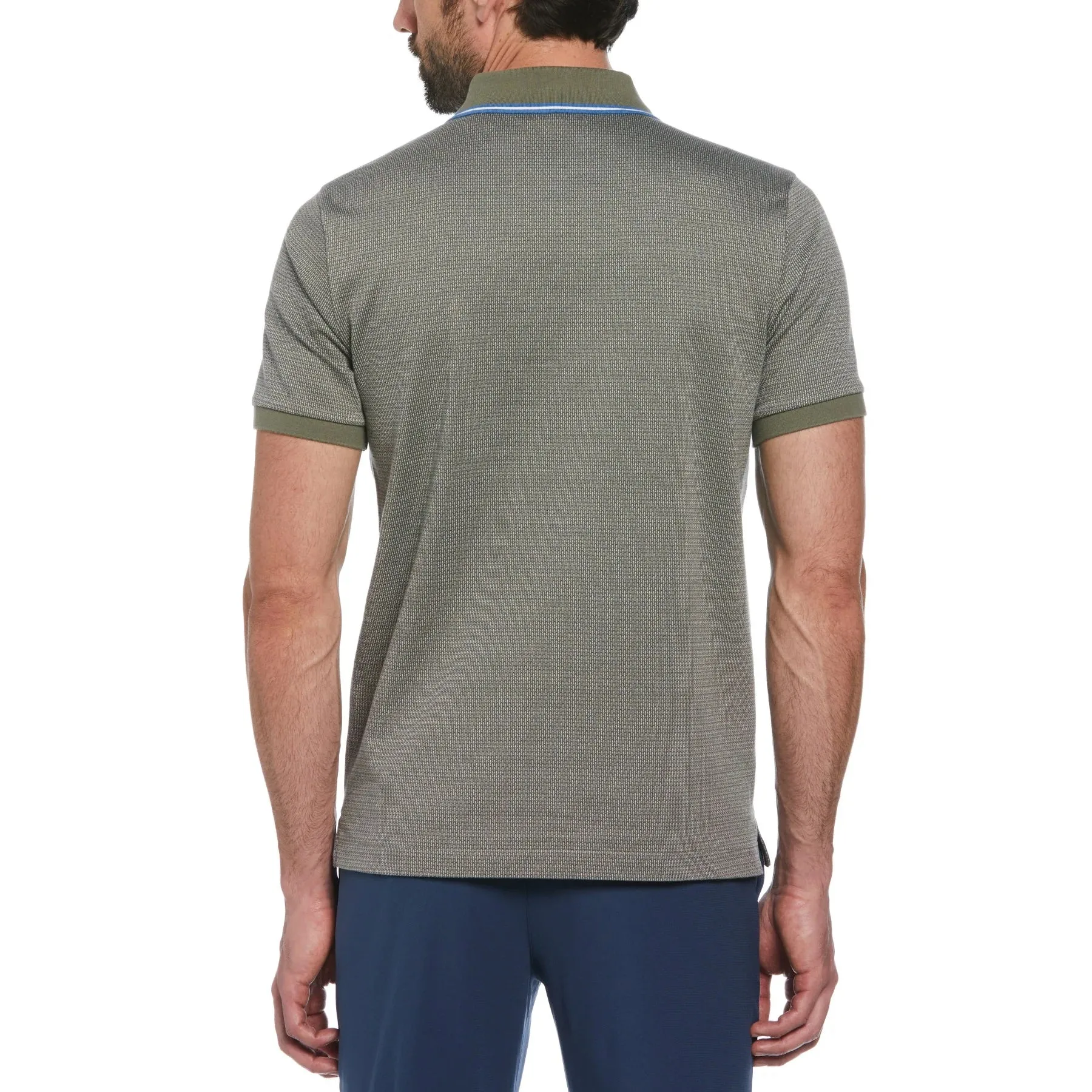 Original Penguin Jacquard Polo Shirt - Dusty Olive