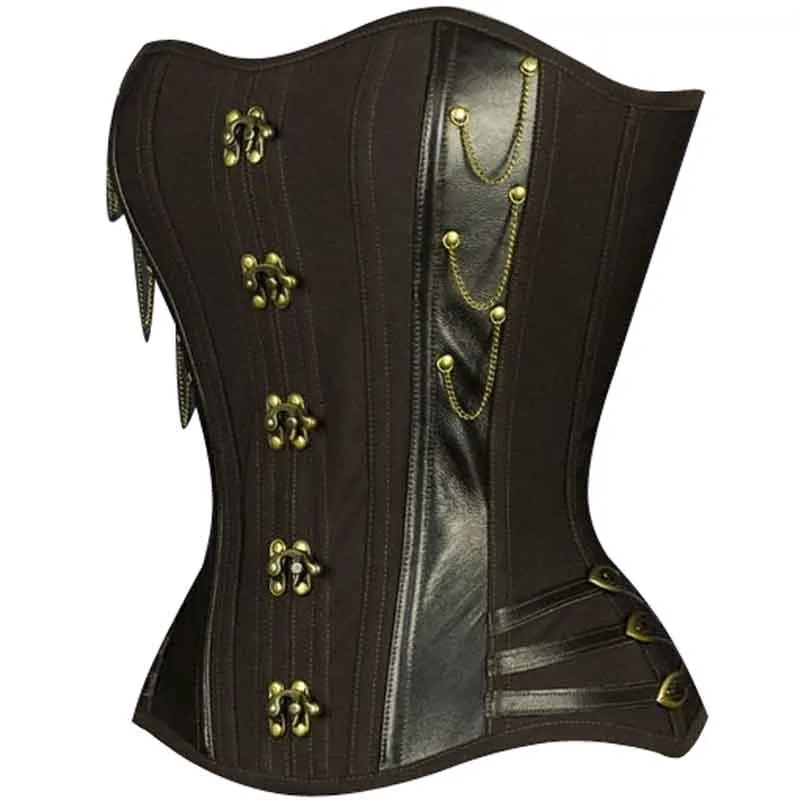 Overbust Corset Genuine Leather Corset