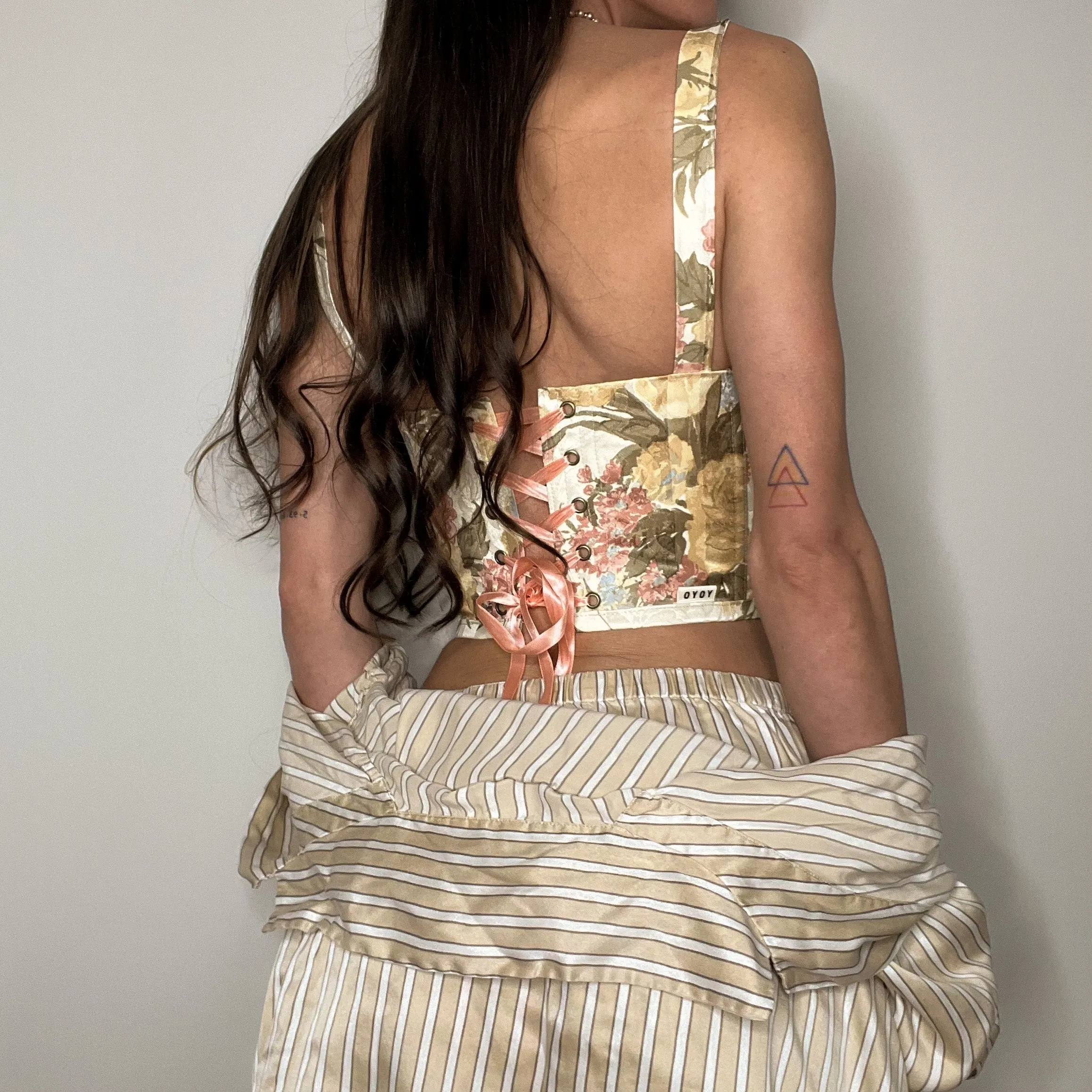 Satin Floral Tapestry Corset