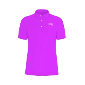 Sixty Eight 93 Logo White Purple Men's Stretch Polo Shirt