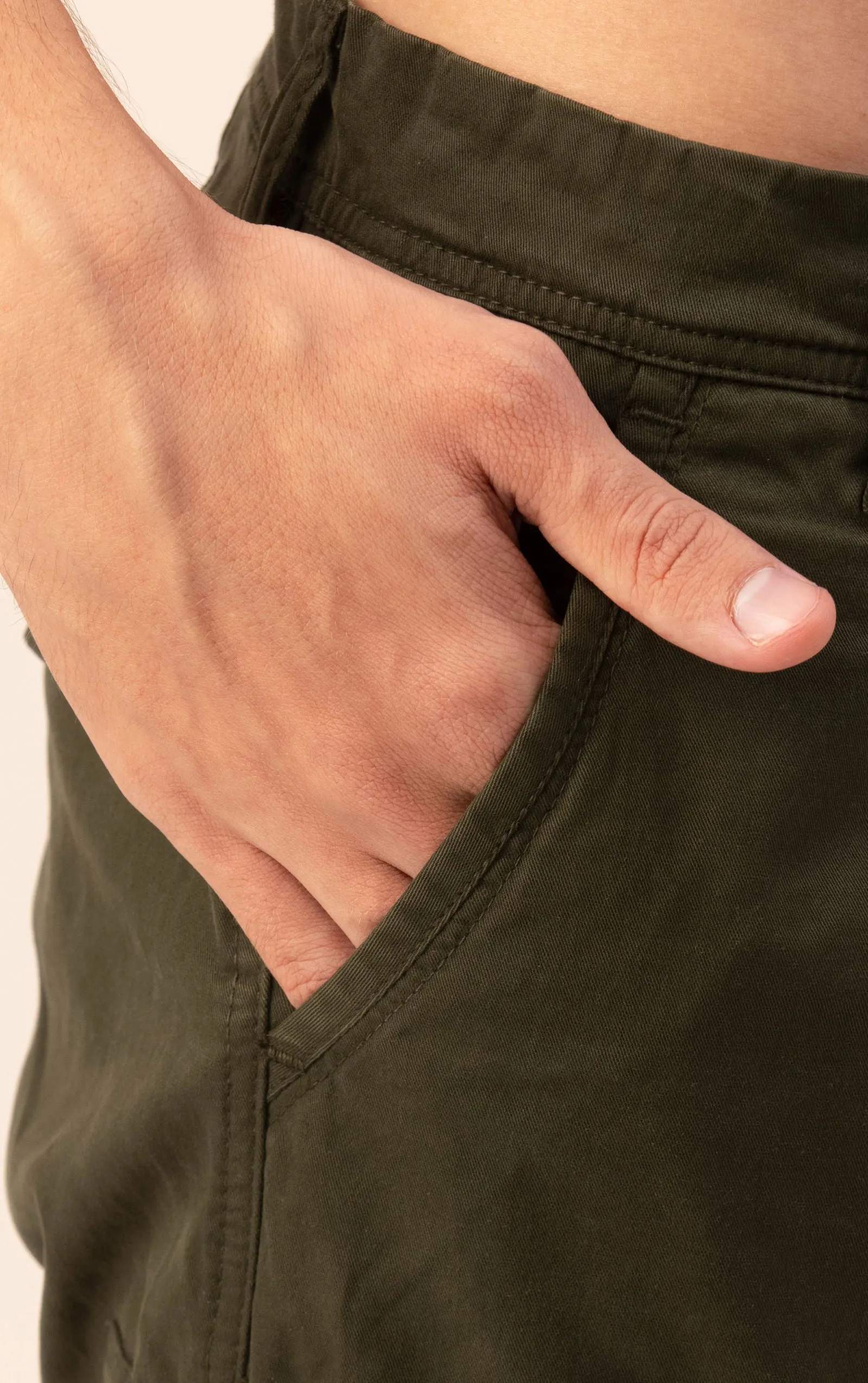 STRAIGHTFIT LOOSE CARGO-DARK GREEN