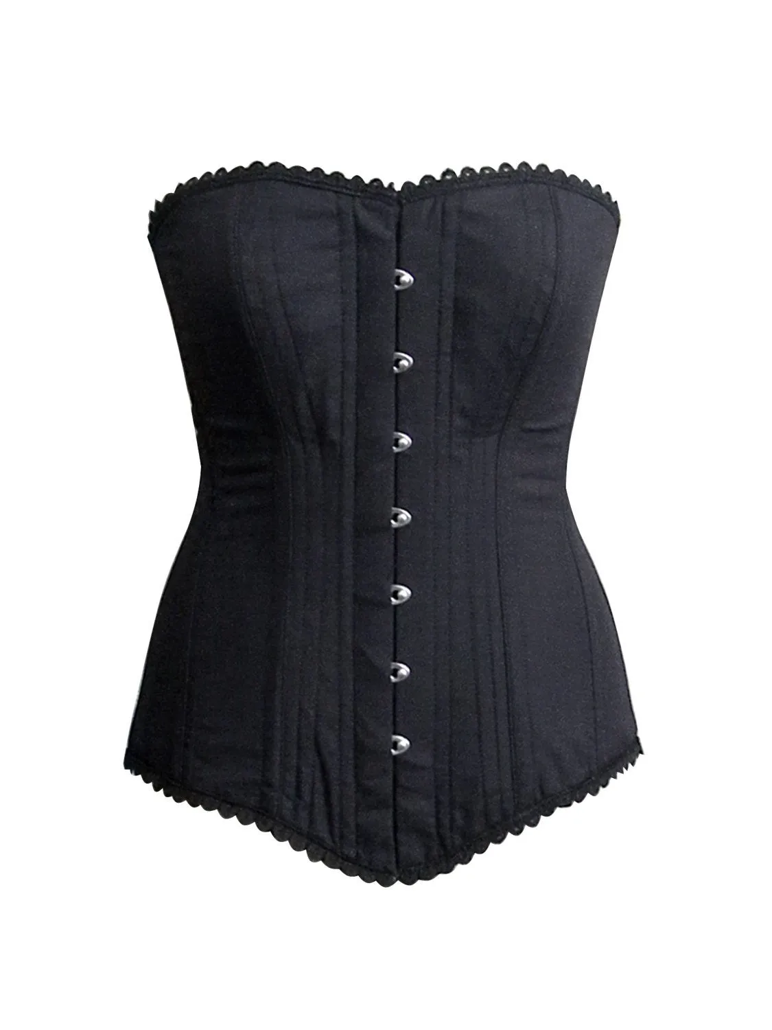 The set of 2 overbust corsets: black and white, you save 25%. Steelbone custom made corset, gothic, steampunk, bespoke, victorian