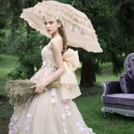 Victorian Inspired Classic Lolita Parasol Retro Wedding Bridal Umbrella