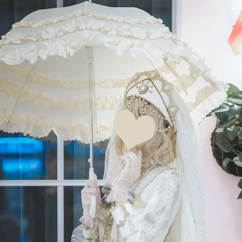 Victorian Inspired Classic Lolita Parasol Retro Wedding Bridal Umbrella