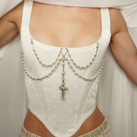 White Bejeweled Corset