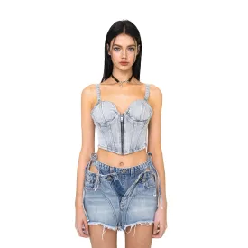 WildWorld Stray Denim Corset Vest