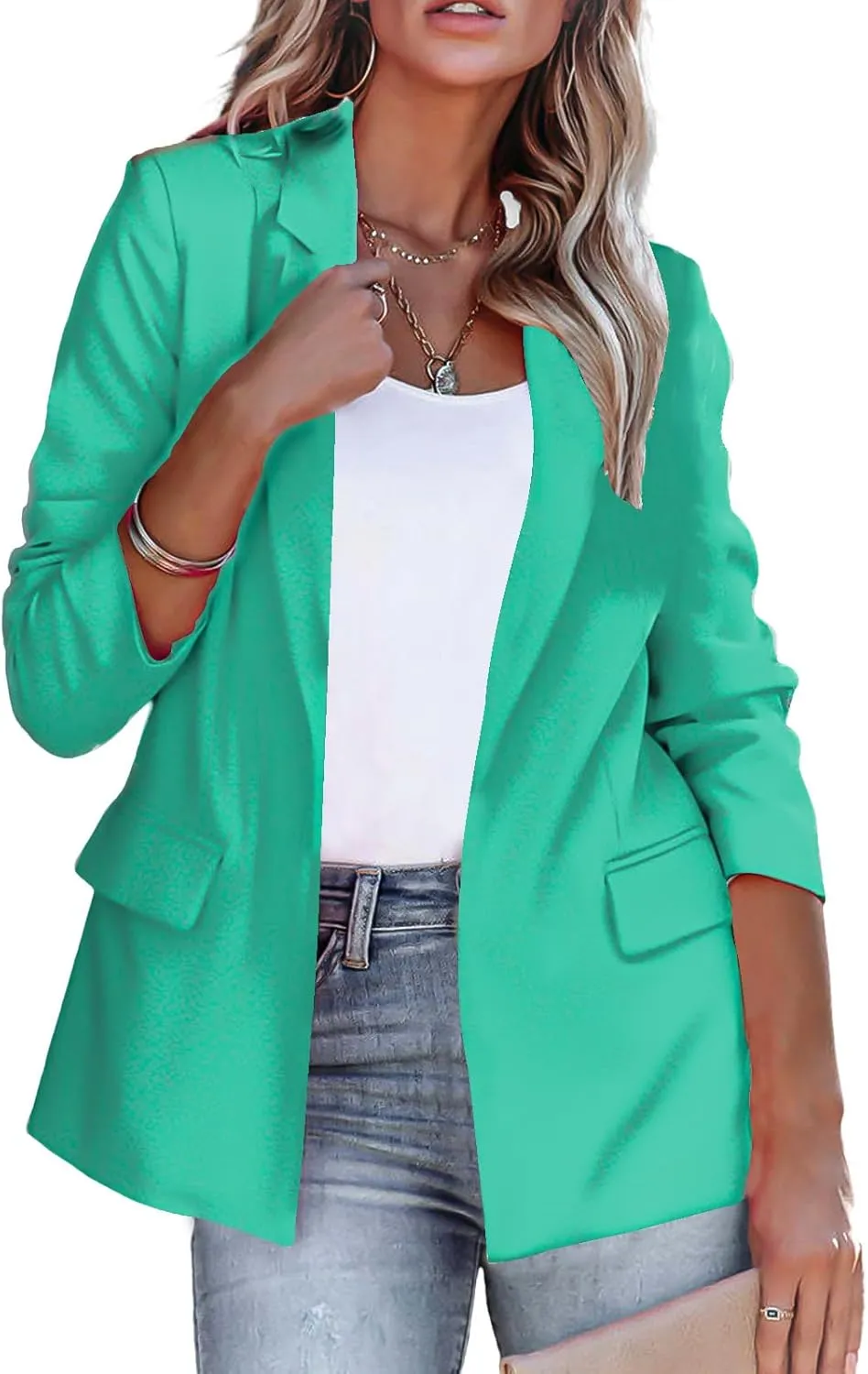 Women's Blazers & Suit Jackets Blazer Business Casual Lightweight Suit Long Sleeve Slim Fit Work Office Jacket Outfits